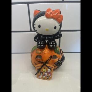 Hello Kitty Blue Sky Halloween Jack O Lantern Tea Light Candle New Viral Sanrio
